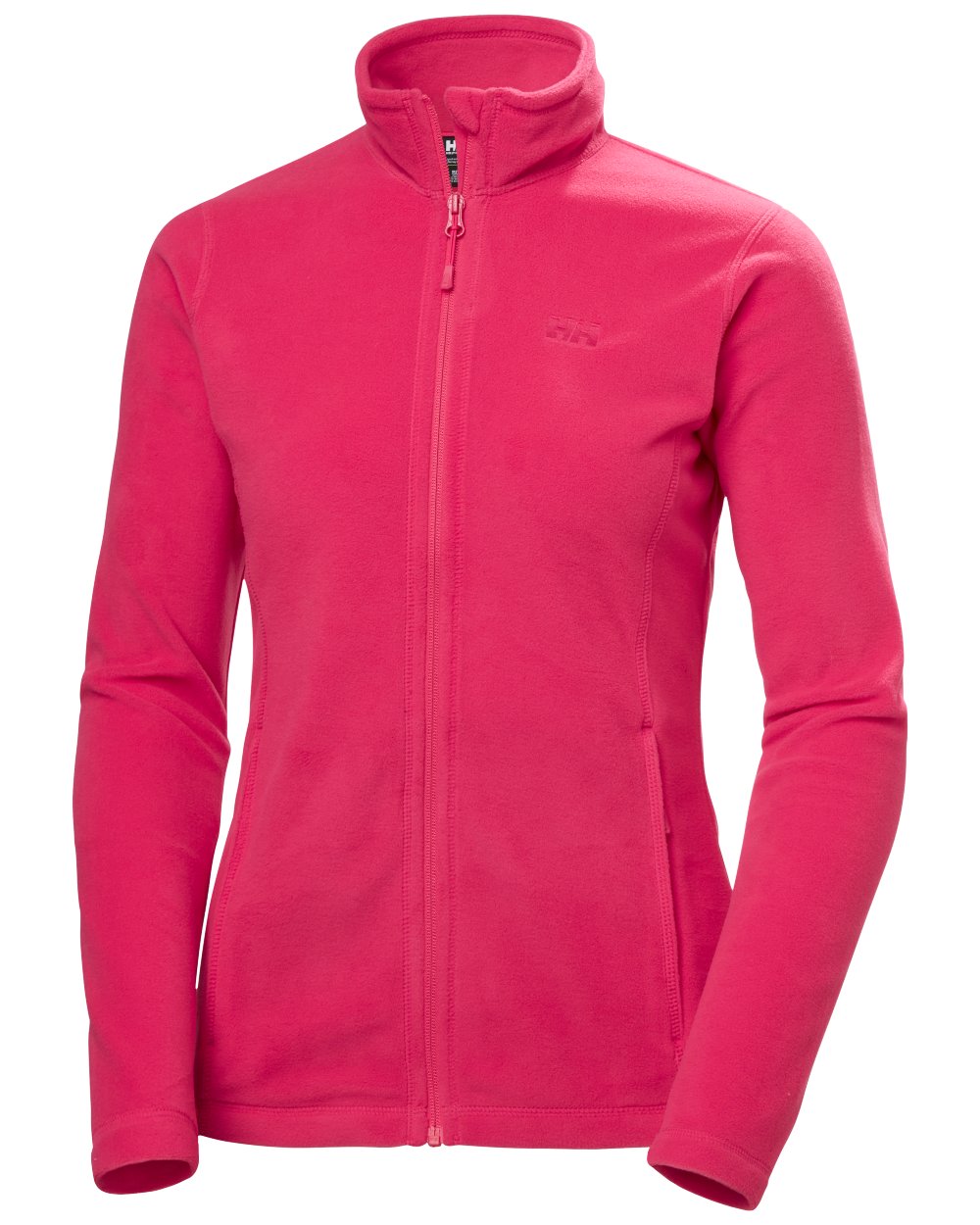 Cranberry Coloured Helly Hansen Daybreaker Ladies Fleece Jacket on White Background 