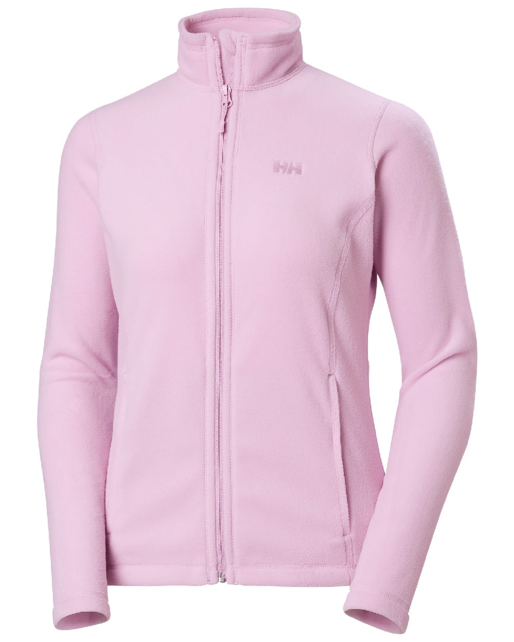 Cherry Blossom coloured Helly Hansen Daybreaker Ladies Fleece Jacket on white background 