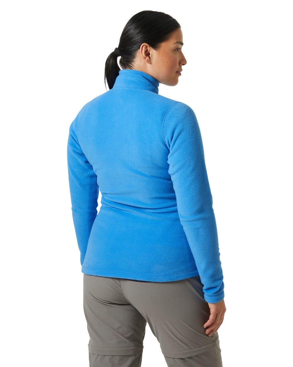 Ultra Blue coloured Helly Hansen Daybreaker Ladies Fleece Jacket on white background 