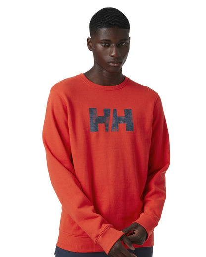 Alert Red Coloured Helly Hansen F2F Organic Cotton Sweater on white background 
