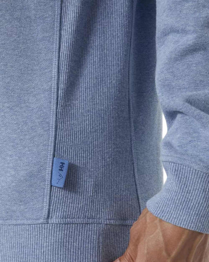 Azurite Melange Coloured Helly Hansen F2F Organic Cotton Sweater on white background 
