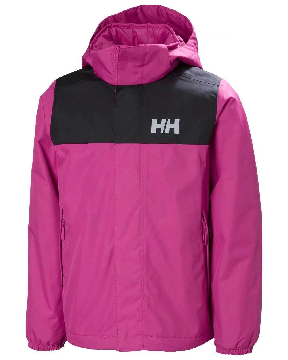 Magenta 2 Coloured Helly Hansen Juniors Vancouver Fleece Insulated Jacket on white background 