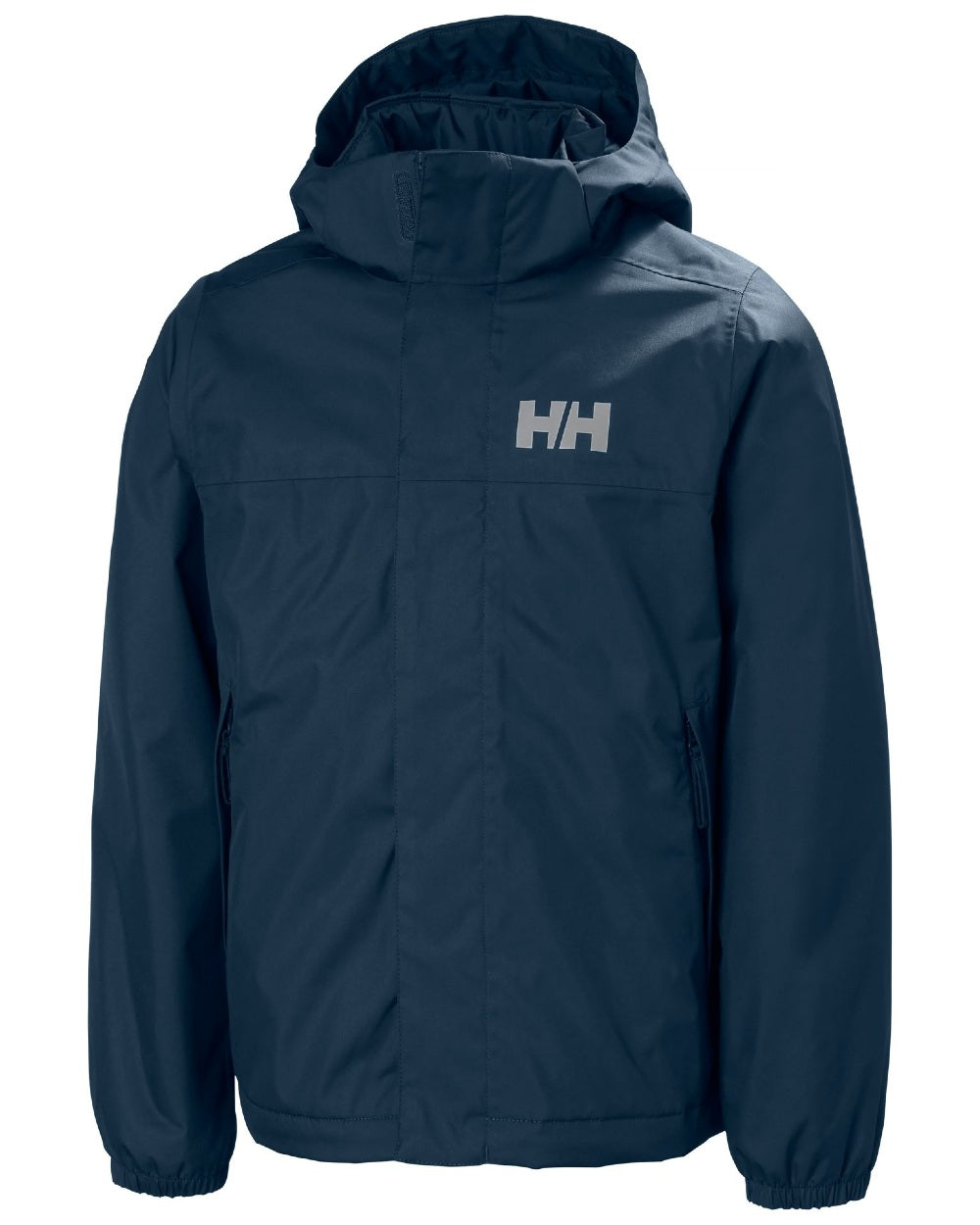 Navy Coloured Helly Hansen Juniors Vancouver Fleece Insulated Jacket on white background 