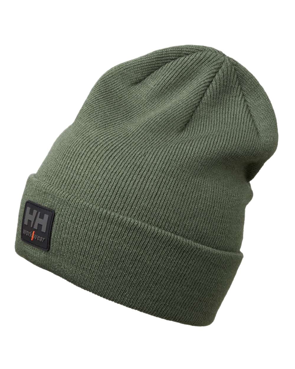 Army Green Coloured Helly Hansen Kensington Beanie on White background 