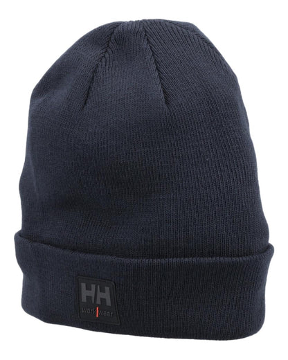 Navy Coloured Helly Hansen Kensington Beanie on White background 