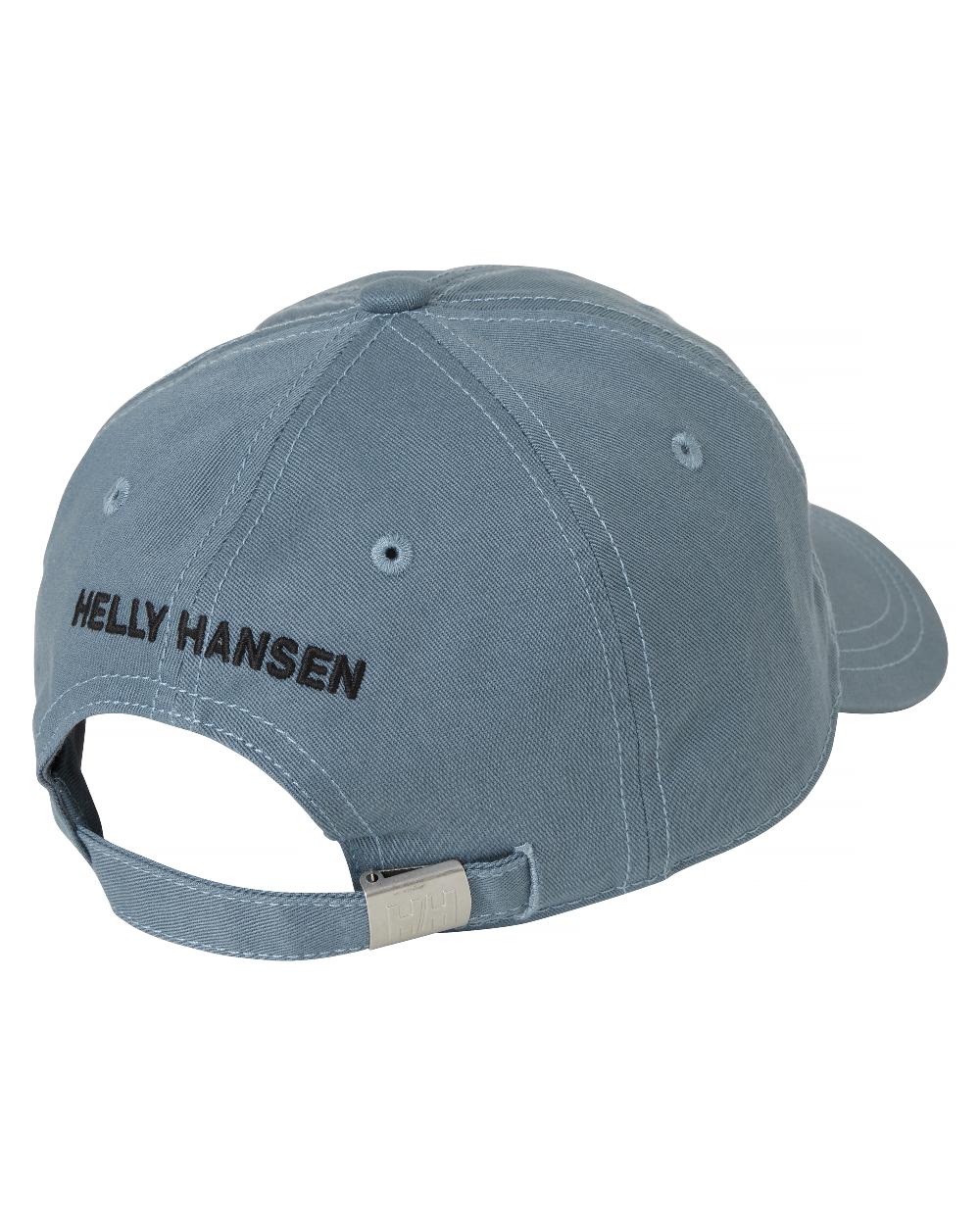 Washed Navy Coloured Helly Hansen Logo Cap on White Background
