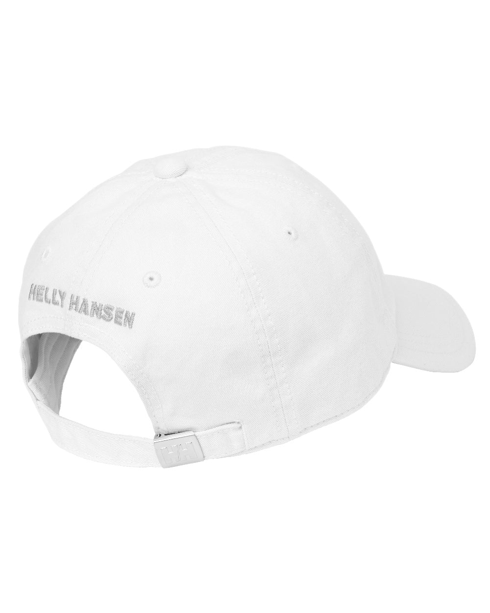 White Coloured Helly Hansen Logo Cap on White Background
