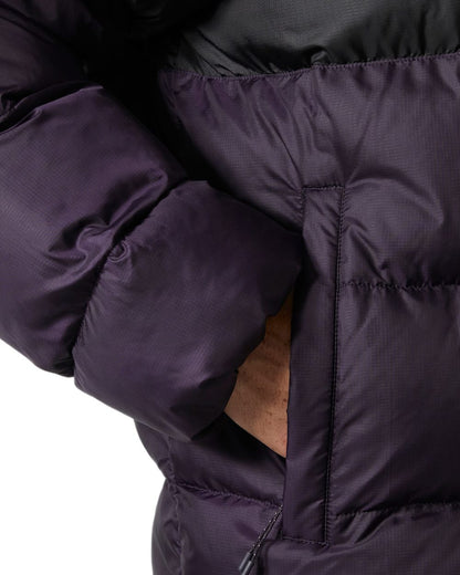Black Grape Coloured Helly Hansen Mens Active Puffy Jacket on white background 