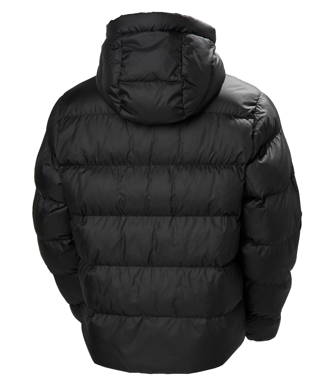Black Coloured Helly Hansen Mens Active Puffy Jacket on white background 