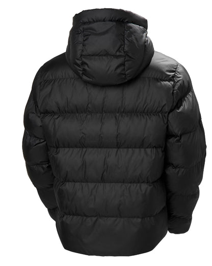 Black Coloured Helly Hansen Mens Active Puffy Jacket on white background 
