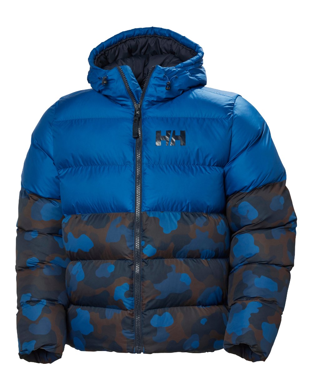 Deep Fjord Coloured Helly Hansen Mens Active Puffy Jacket on white background 