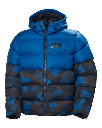 Deep Fjord Coloured Helly Hansen Mens Active Puffy Jacket on white background 