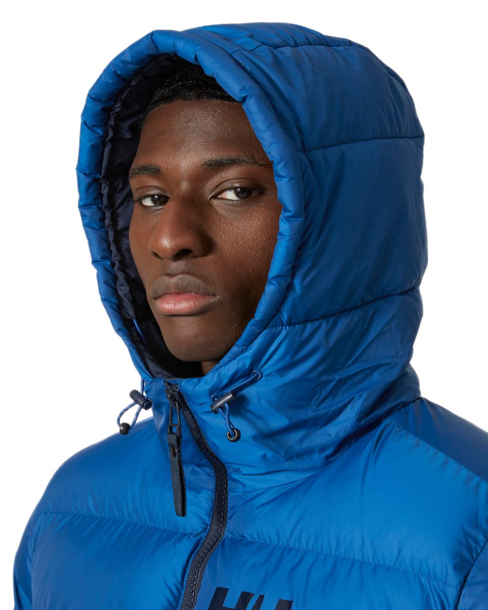 Deep Fjord Coloured Helly Hansen Mens Active Puffy Jacket on white background 
