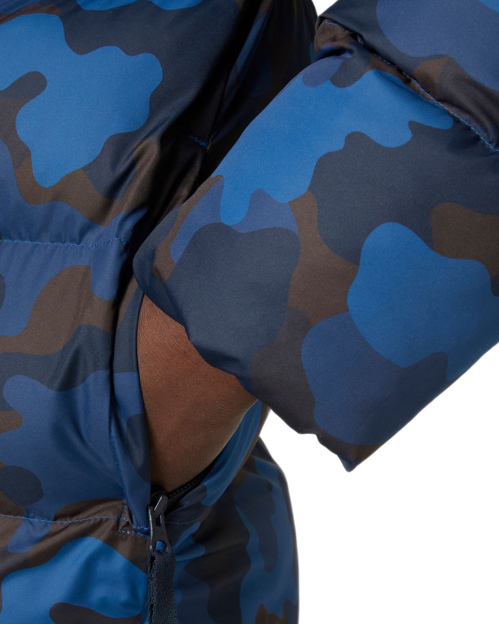 Deep Fjord Coloured Helly Hansen Mens Active Puffy Jacket on white background 