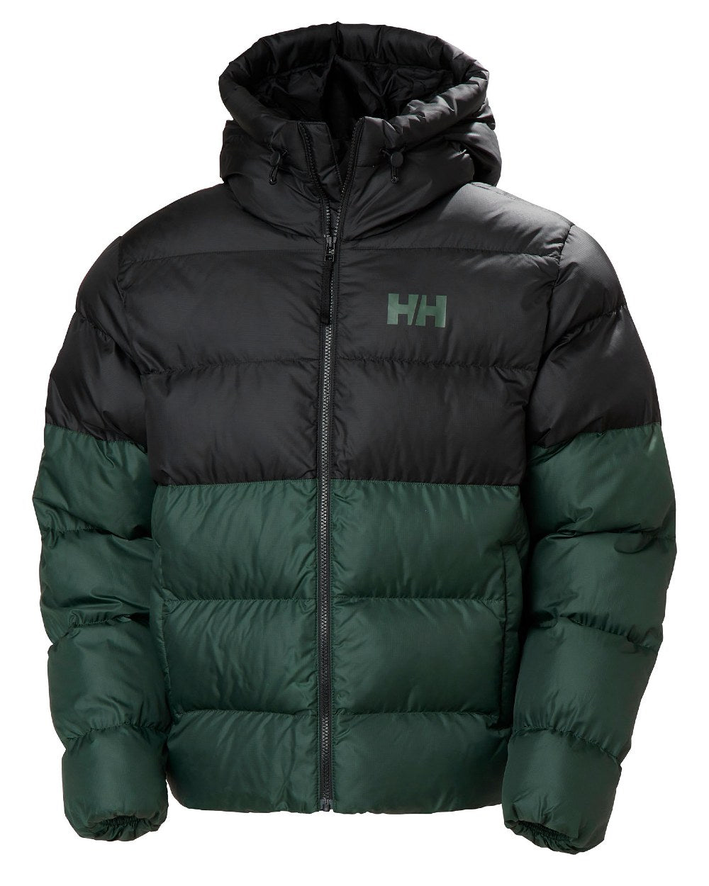 Jungle Green Coloured Helly Hansen Mens Active Puffy Jacket on white background 