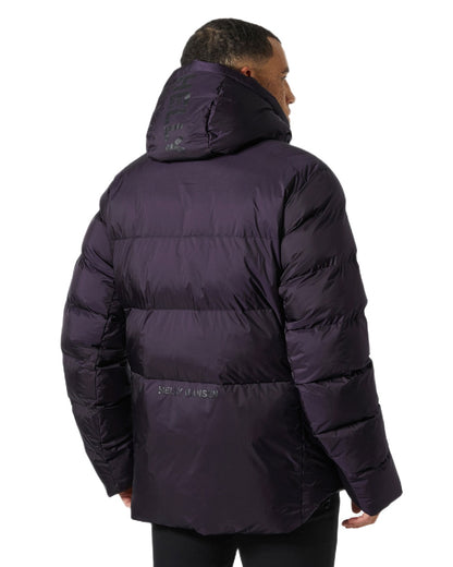 Black Grape Coloured Helly Hansen Mens Active Winter Parka on white background 