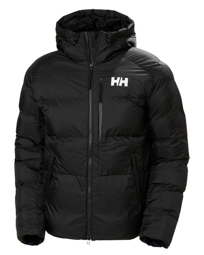 Black Coloured Helly Hansen Mens Active Winter Parka on white background 