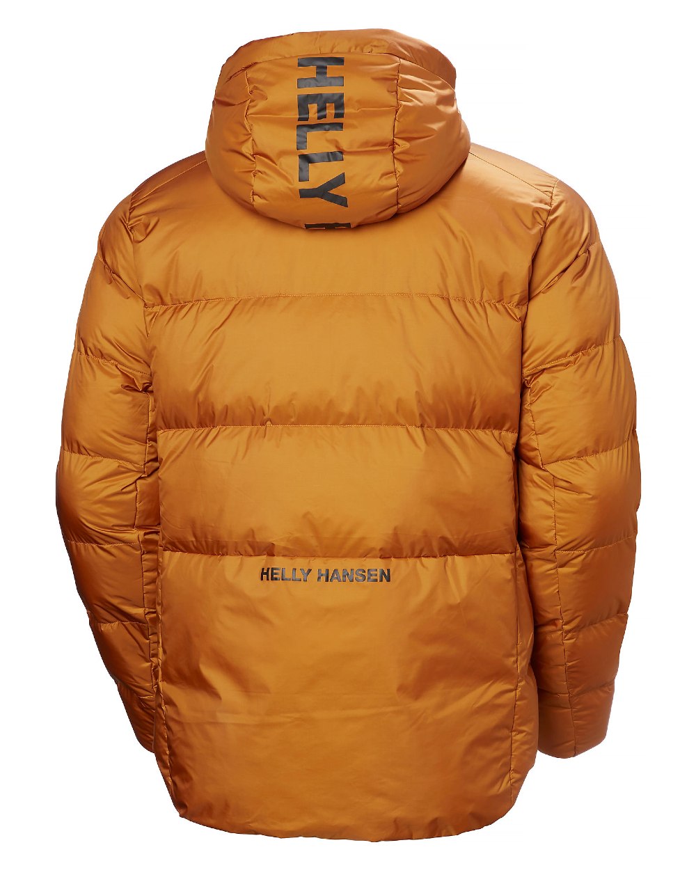 Mustard Coloured Helly Hansen Mens Active Winter Parka on white background 