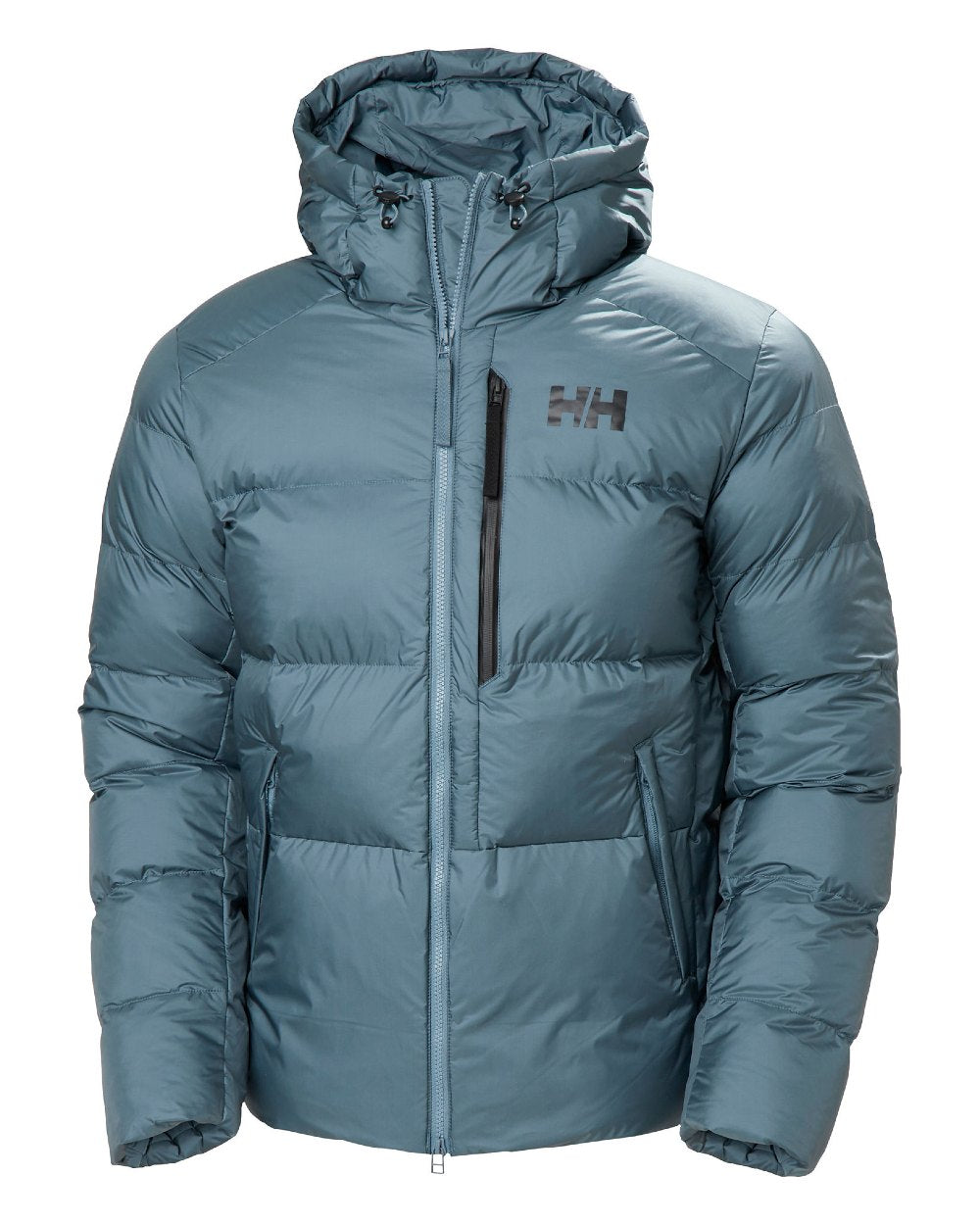 Washed Navy Coloured Helly Hansen Mens Active Winter Parka on white background 