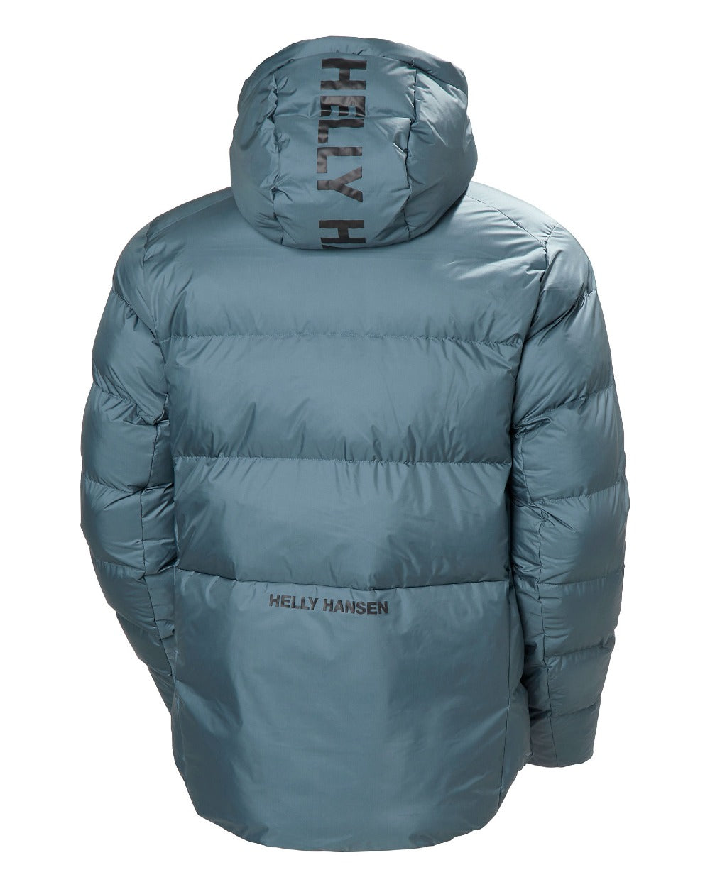 Washed Navy Coloured Helly Hansen Mens Active Winter Parka on white background 