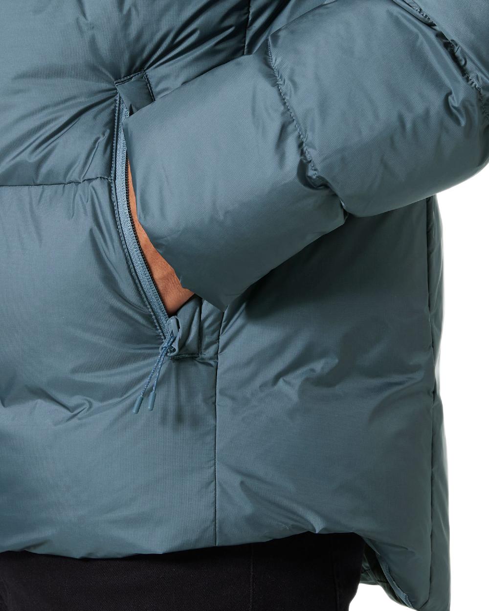 Washed Navy Coloured Helly Hansen Mens Active Winter Parka on white background 