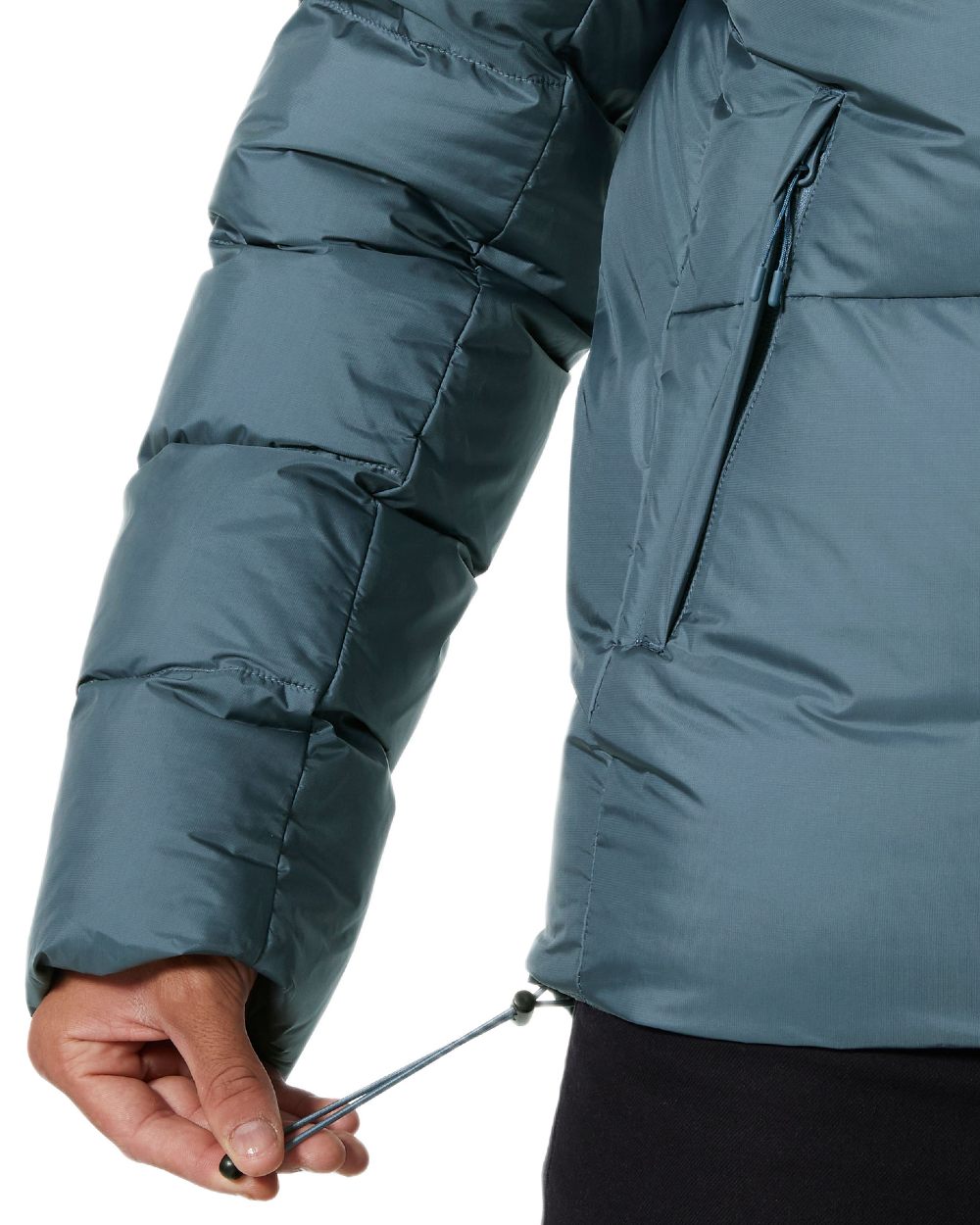Washed Navy Coloured Helly Hansen Mens Active Winter Parka on white background 