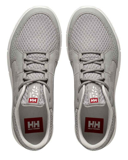 New Light Grey Coloured Helly Hansen Mens Ahiga V4 HP Sneakers on white background 