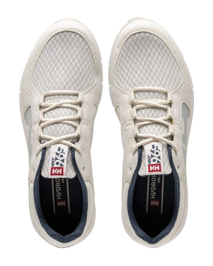 Off White Orion Blue Coloured Helly Hansen Mens Ahiga V4 HP Sneakers on white background 