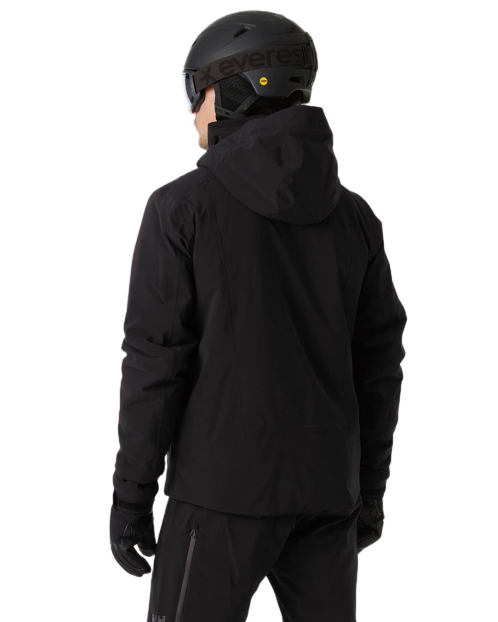 Black Coloured Helly Hansen Mens Alpha 4.0 Jacket on white background 