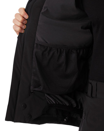 Black Coloured Helly Hansen Mens Alpha 4.0 Jacket on white background 