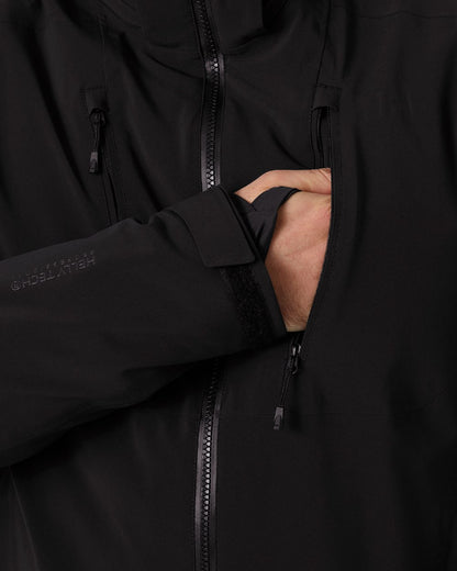 Black Coloured Helly Hansen Mens Alpha 4.0 Jacket on white background 