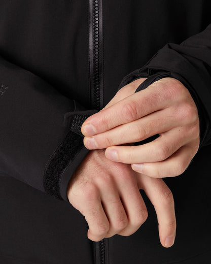 Black Coloured Helly Hansen Mens Alpha 4.0 Jacket on white background 