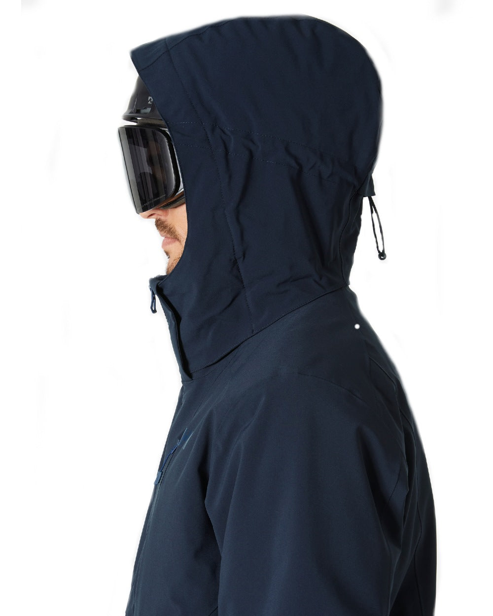 Navy Coloured Helly Hansen Mens Alpha 4.0 Jacket on white background 