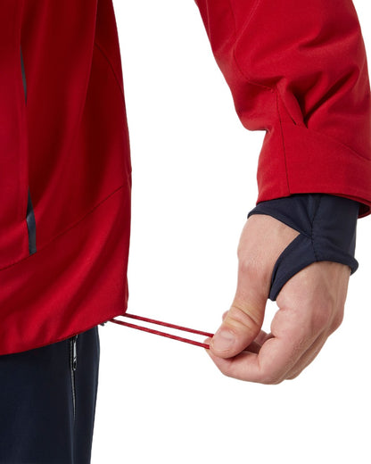 Red Coloured Helly Hansen Mens Alpha 4.0 Jacket on white background 