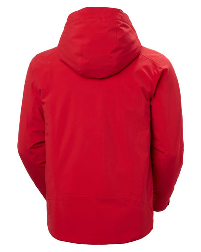 Red Coloured Helly Hansen Mens Alpha 4.0 Jacket on white background 