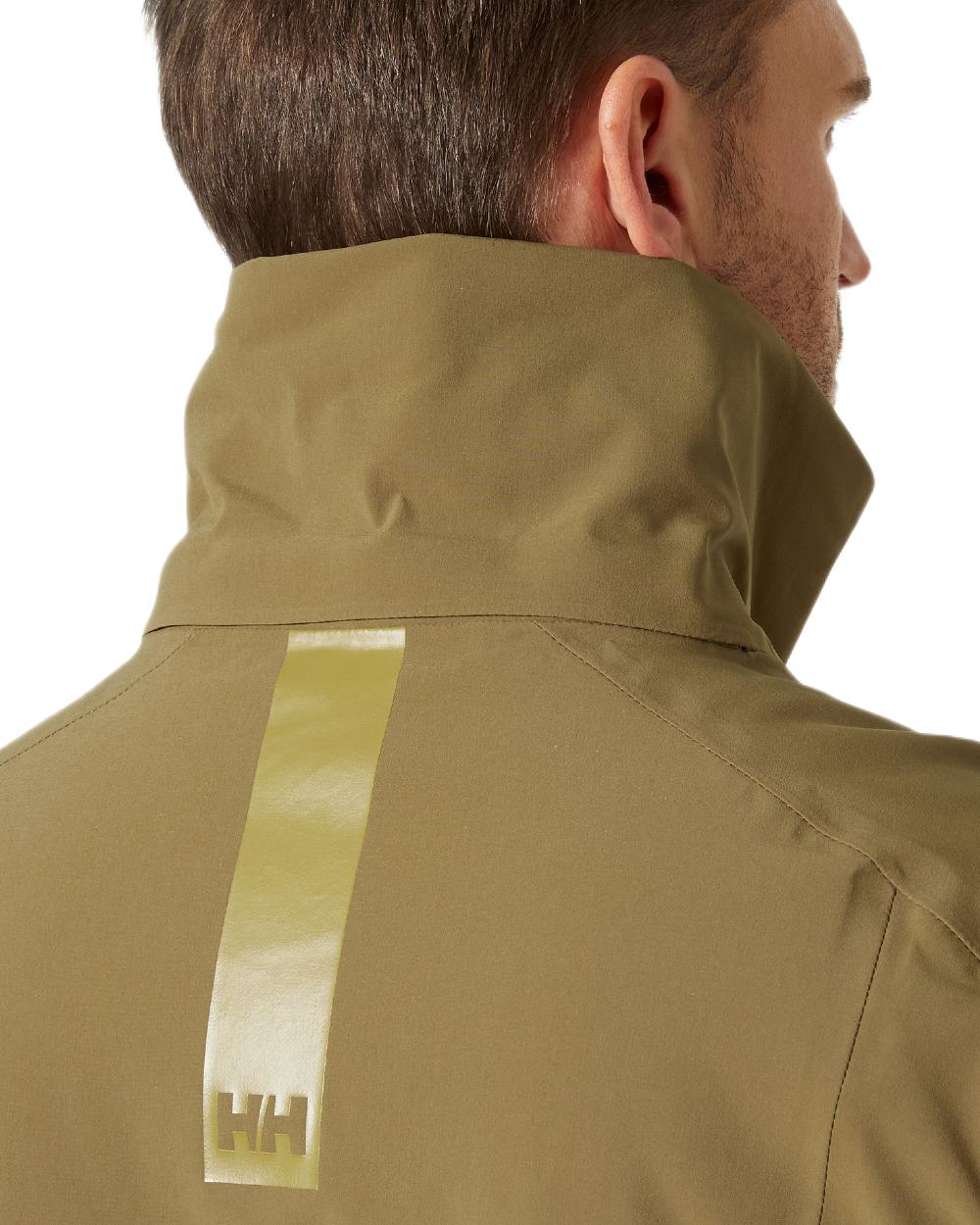 Sepia Coloured Helly Hansen Mens Alpha 4.0 Jacket on white background 