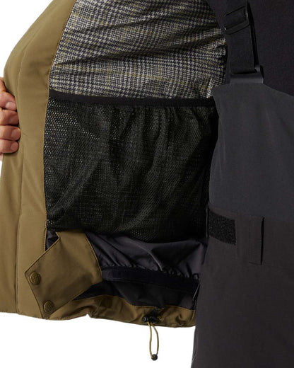 Sepia Coloured Helly Hansen Mens Alpha 4.0 Jacket on white background 