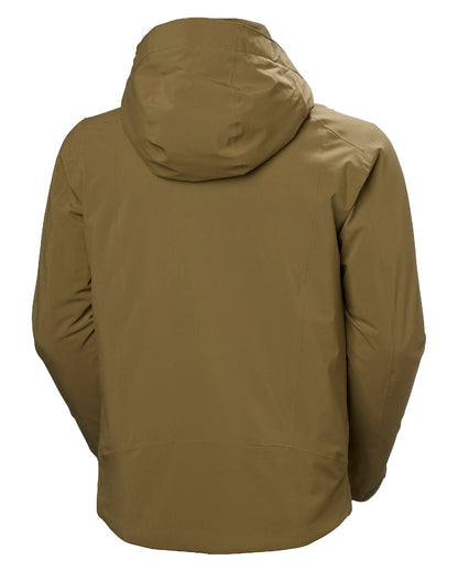 Sepia Coloured Helly Hansen Mens Alpha 4.0 Jacket on white background 