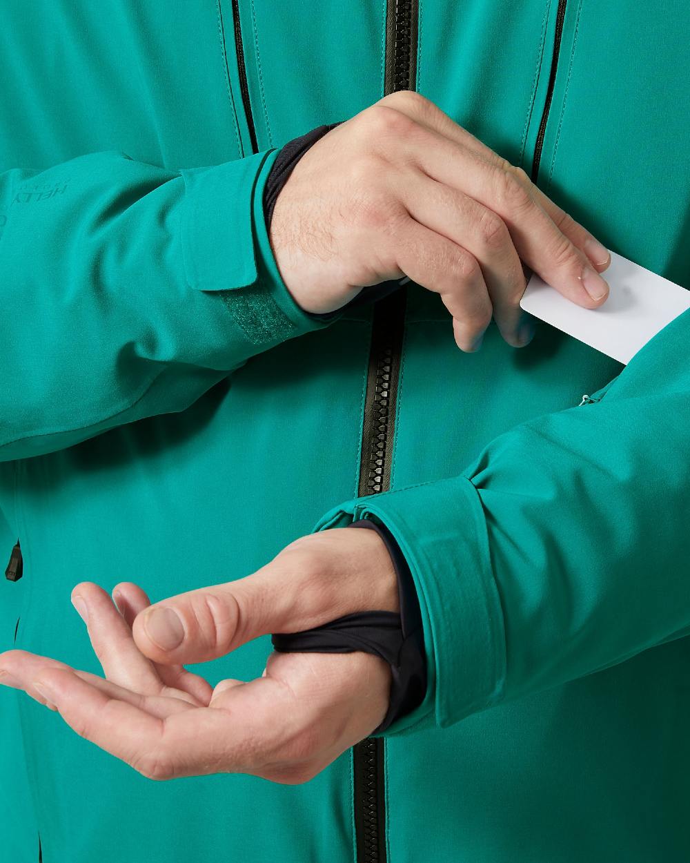 Signal Green Coloured Helly Hansen Mens Alpha 4.0 Jacket on white background 