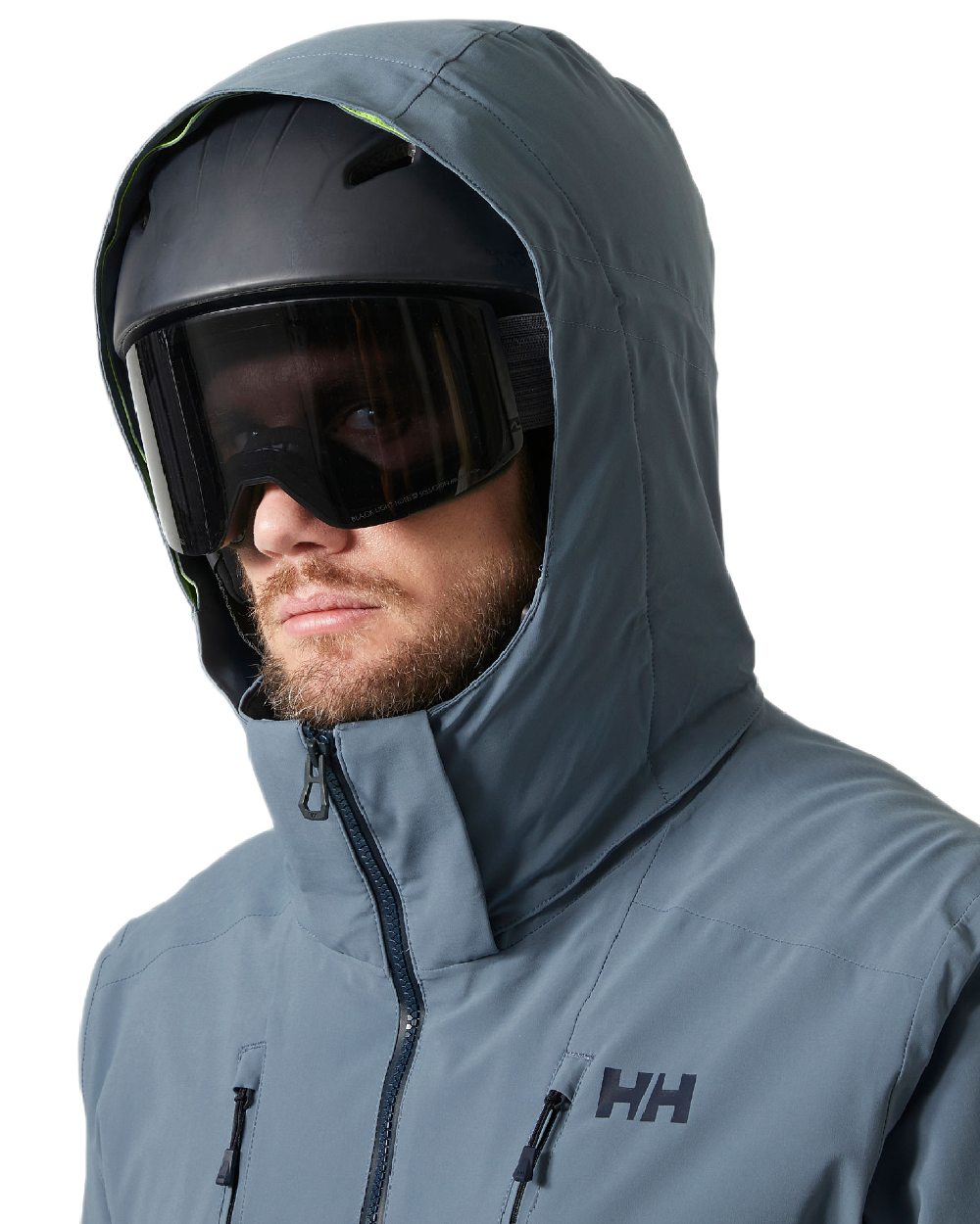 Washed Navy Coloured Helly Hansen Mens Alpha 4.0 Jacket on white background 