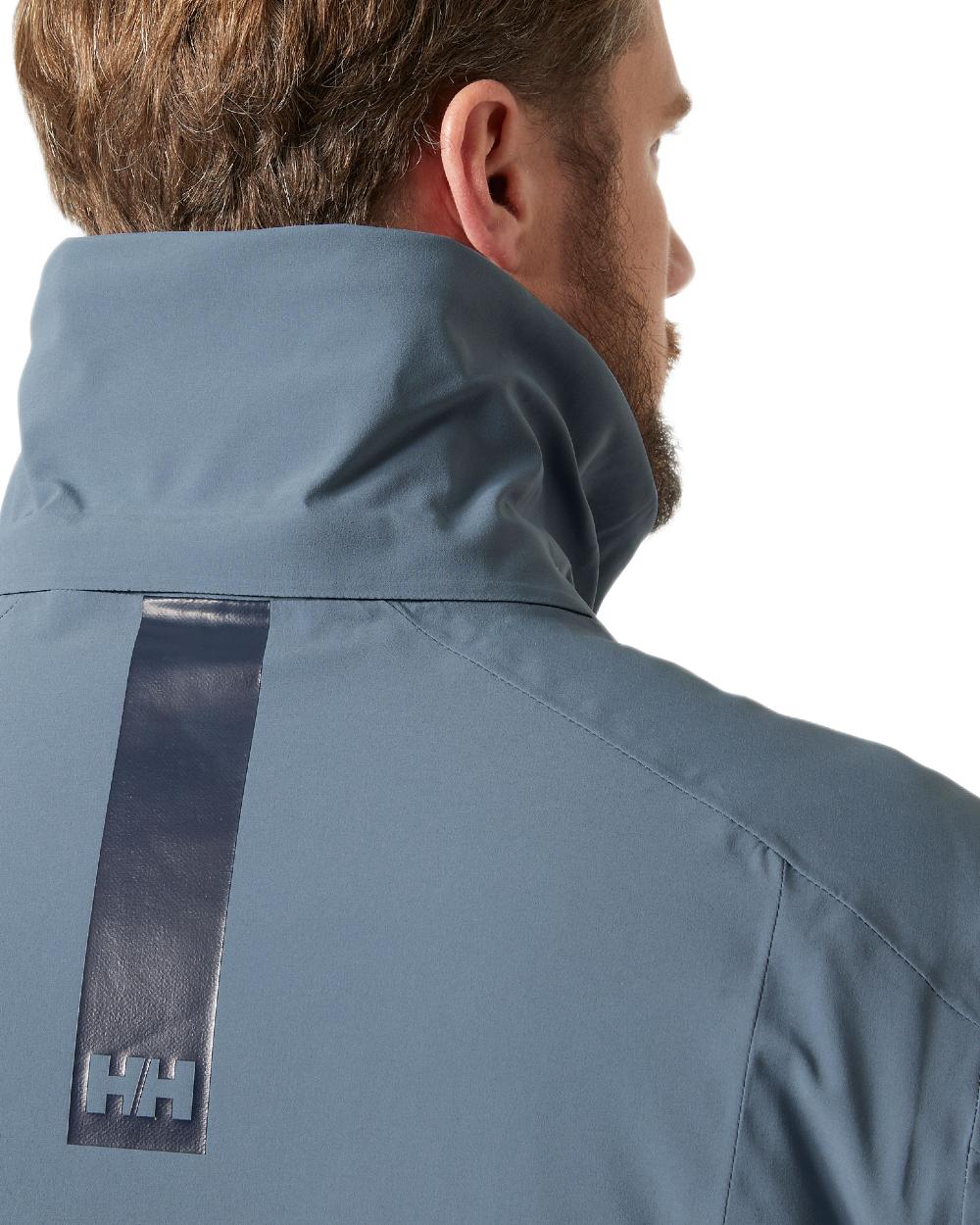 Washed Navy Coloured Helly Hansen Mens Alpha 4.0 Jacket on white background 