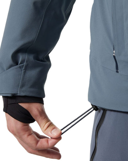 Washed Navy Coloured Helly Hansen Mens Alpha 4.0 Jacket on white background 