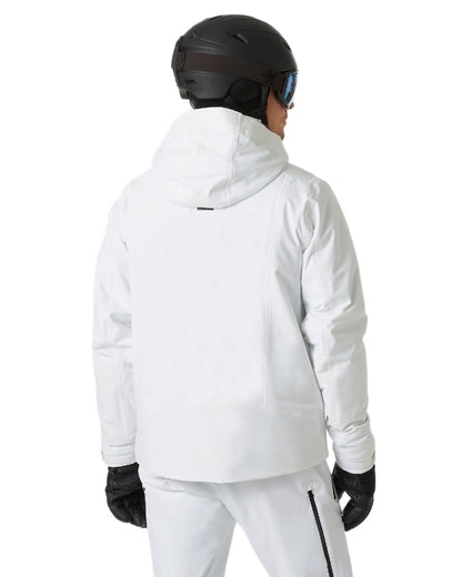 White Coloured Helly Hansen Mens Alpha 4.0 Jacket on white background 