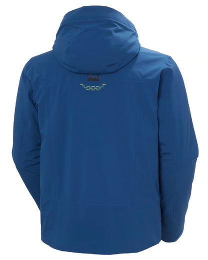 Dark Blue coloured Helly Hansen Mens Alpha Lifaloft Insulated Ski Jacket on white background 