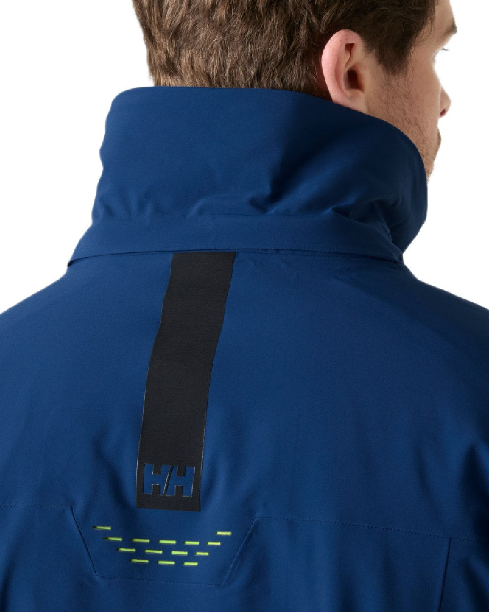 Dark Blue coloured Helly Hansen Mens Alpha Lifaloft Insulated Ski Jacket on white background 