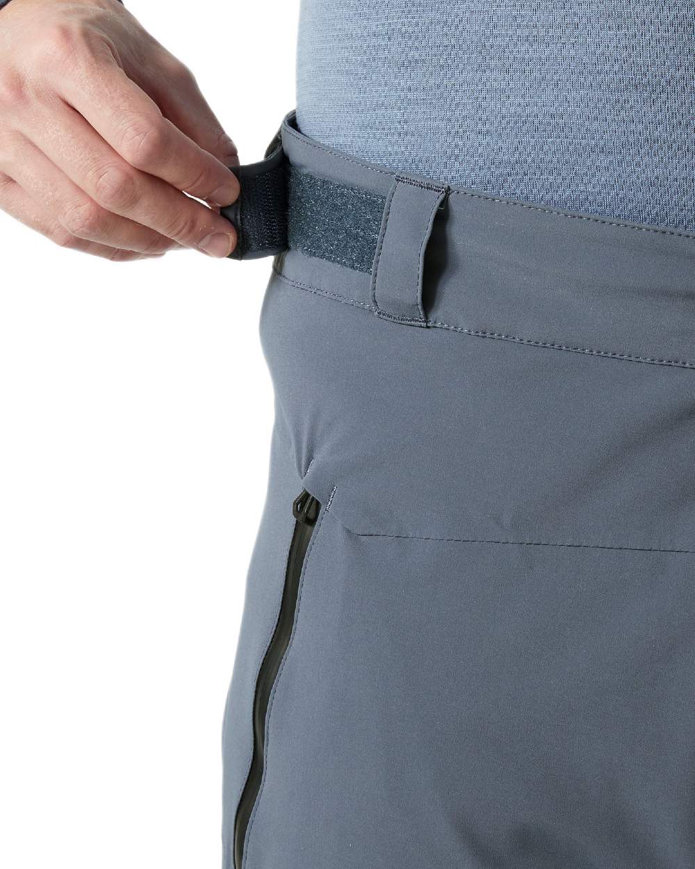 Alpine Frost Coloured Helly Hansen Mens Alpha Lifaloft Insulated Ski Pants on white background 