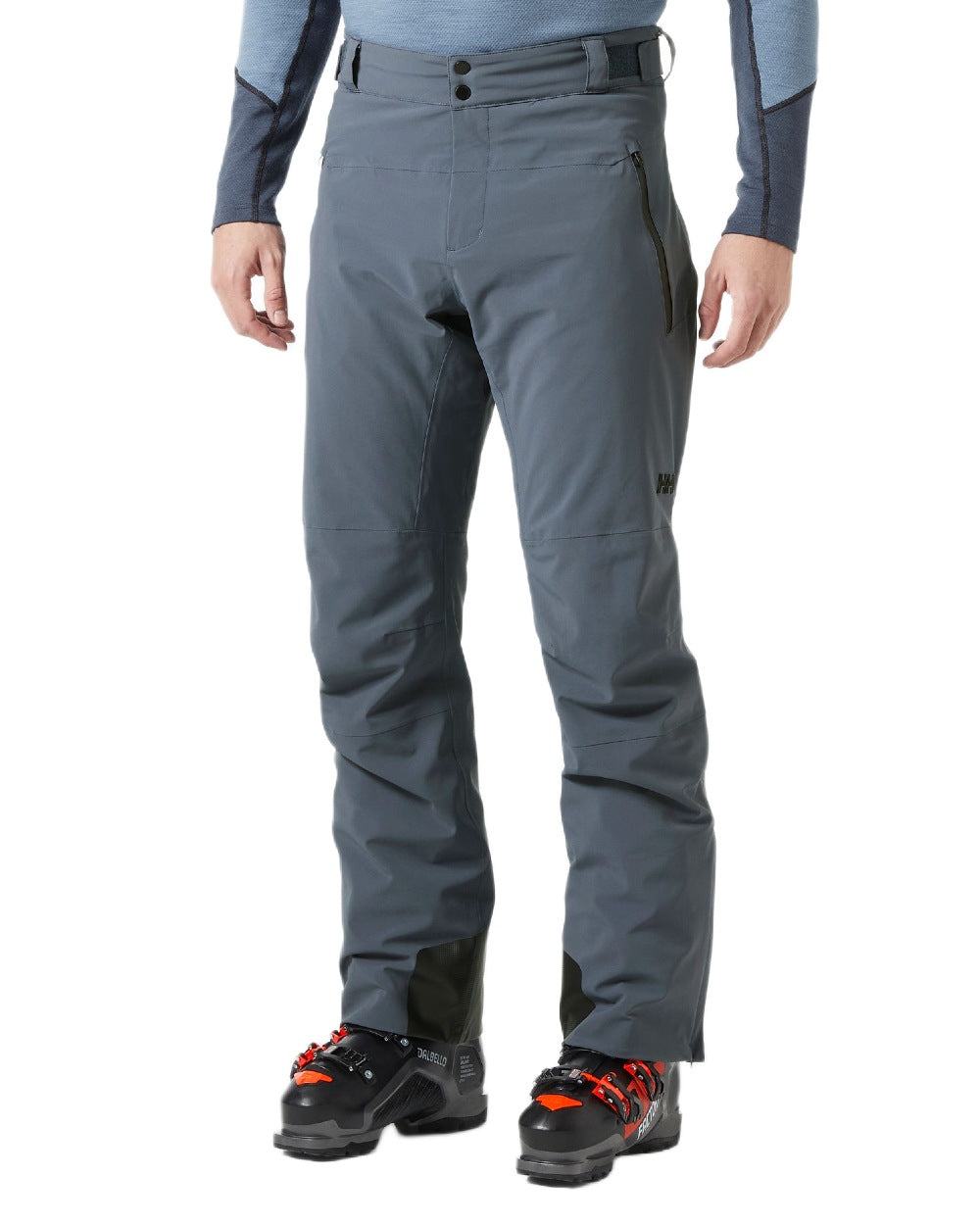 Alpine Frost Coloured Helly Hansen Mens Alpha Lifaloft Insulated Ski Pants on white background 