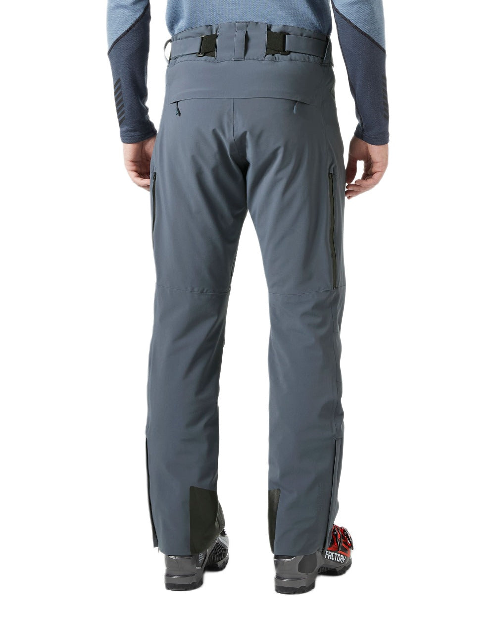 Alpine Frost Coloured Helly Hansen Mens Alpha Lifaloft Insulated Ski Pants on white background 