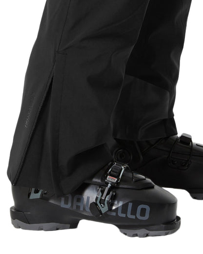 Black Coloured Helly Hansen Mens Alpha Lifaloft Insulated Ski Pants on white background 