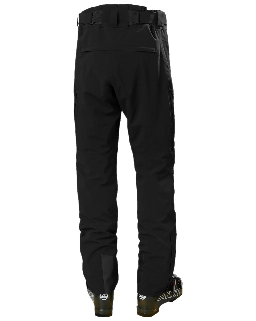 Black Coloured Helly Hansen Mens Alpha Lifaloft Insulated Ski Pants on white background 